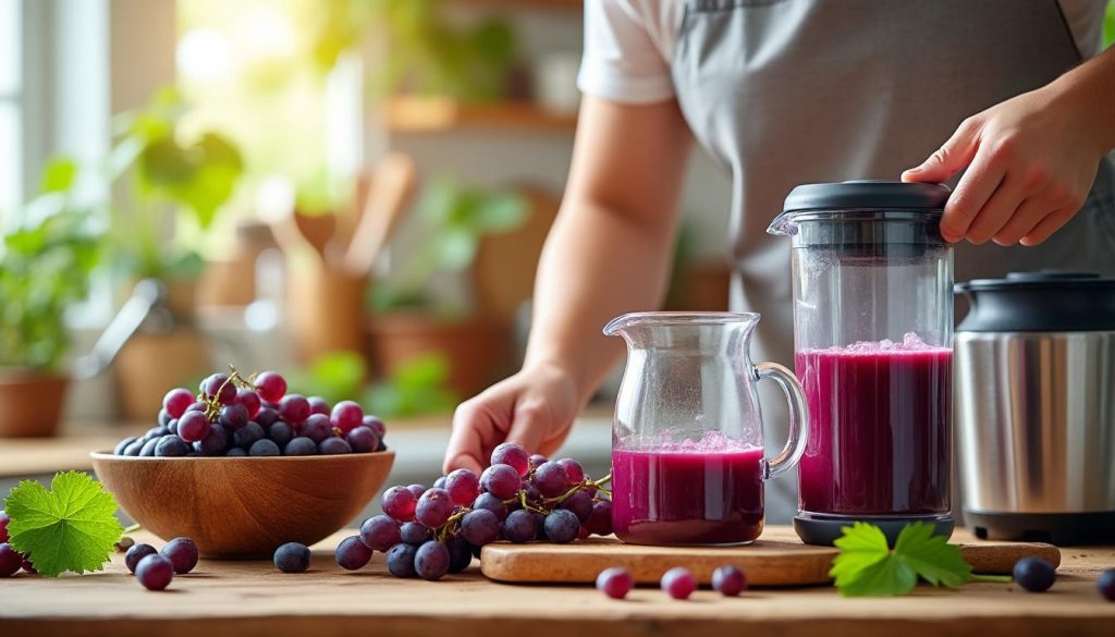 découvrez comment faire du jus de raisin maison facilement avec notre guide simple et rapide. profitez d'une boisson naturelle et savoureuse en quelques étapes.