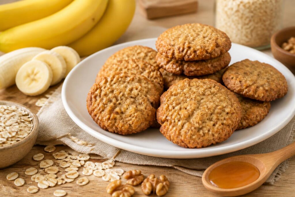 découvrez notre recette saine de cookies banane avoine, idéale pour régaler petits et grands avec une gourmandise naturelle et nutritive.