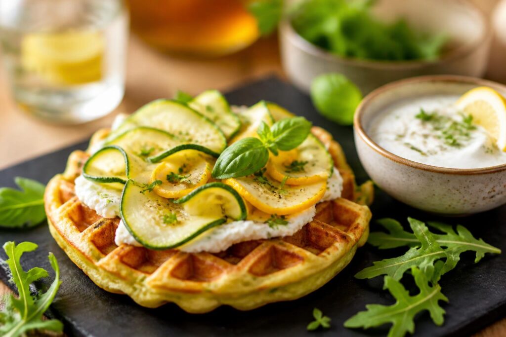 découvrez la recette gourmande de gaufres à la courgette, parfaites pour un apéritif léger et original qui séduira vos invités.