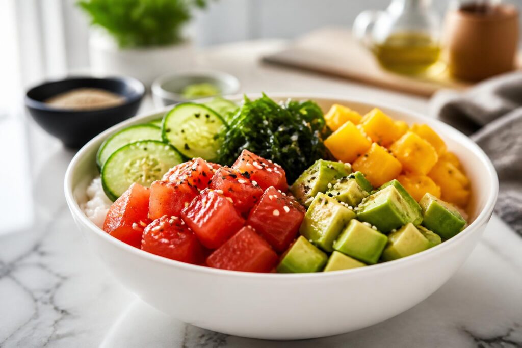 découvrez nos recettes de poke bowl fraîches et équilibrées, accompagnées d'astuces pour préparer un déjeuner sain et rapide en toute simplicité.