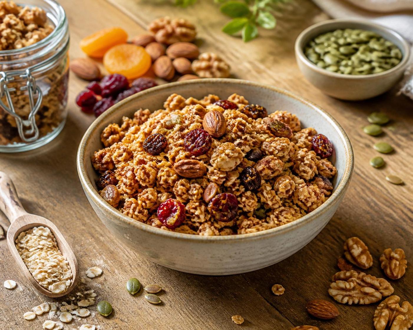 découvrez notre recette de granola maison et nos astuces pour préparer un petit-déjeuner sain, croustillant et plein de saveurs. facile et rapide à réaliser, il ravira toute la famille.