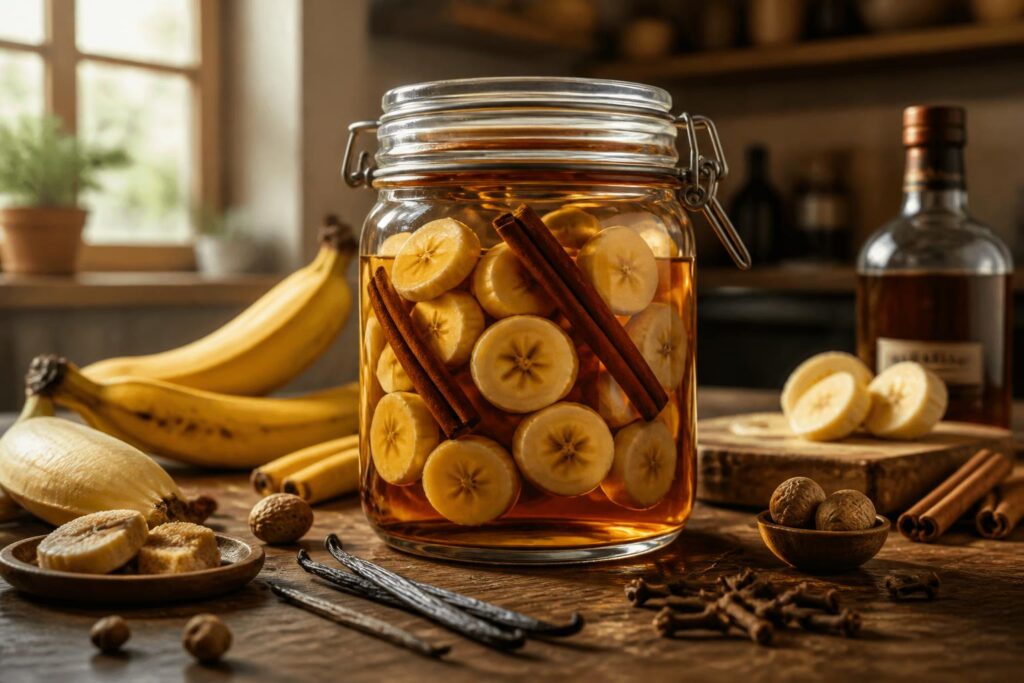 découvrez nos astuces pour réussir une macération savoureuse de rhum arrangé à la banane et profitez d'une boisson authentique aux arômes délicats.