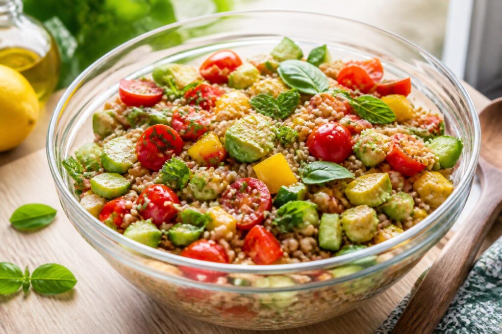 découvrez des recettes légères de salade de blé pour un repas frais et complet, parfaites pour allier saveurs et équilibre nutritionnel.