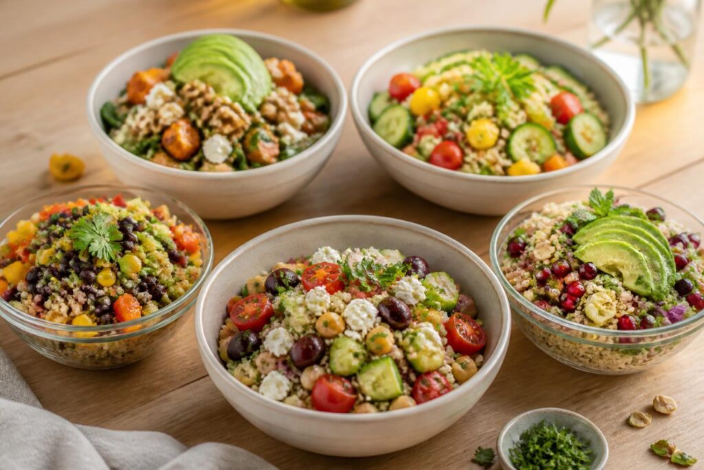 découvrez 5 recettes faciles de salade quinoa pour un repas sain, rapide et gourmand. parfaites pour varier vos repas tout en alliant saveurs et nutrition.