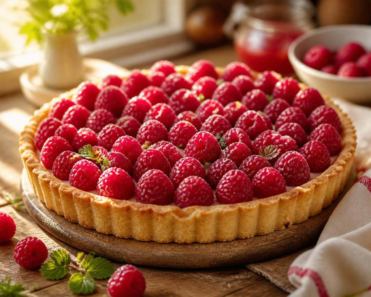 découvrez notre recette simple et rapide de tarte framboise pour réussir une pâtisserie maison délicieuse et fruitée à chaque fois.