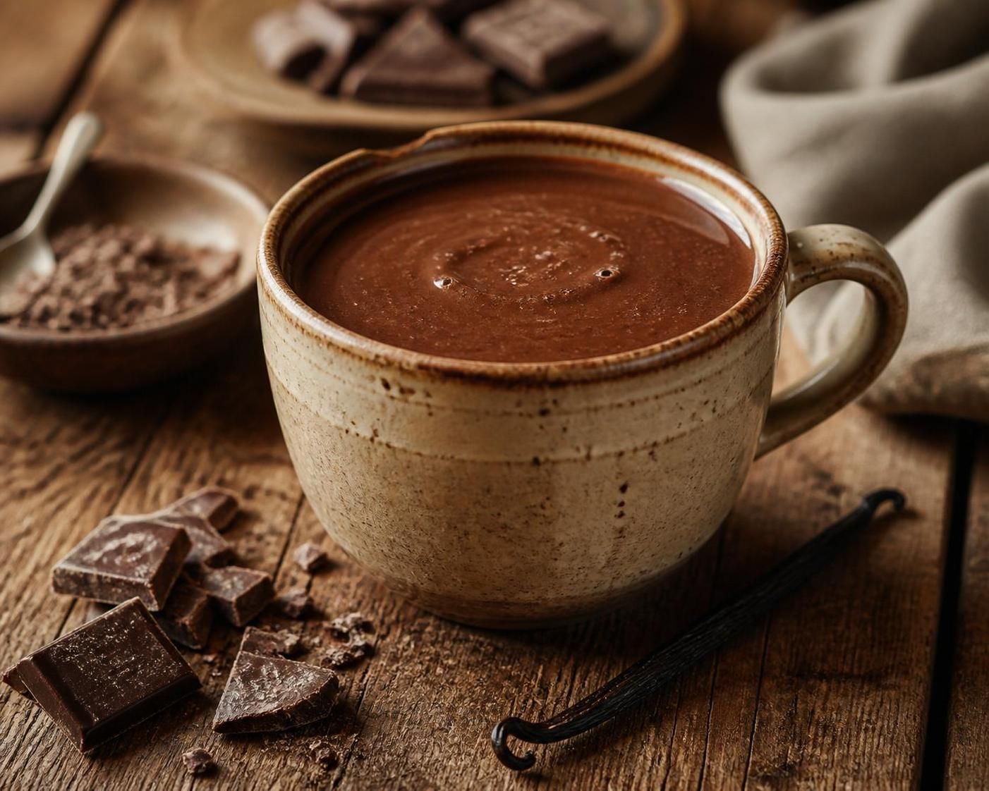 découvrez notre recette traditionnelle de chocolat chaud à l'ancienne, épais et velouté, pour un moment gourmand et réconfortant à la maison.