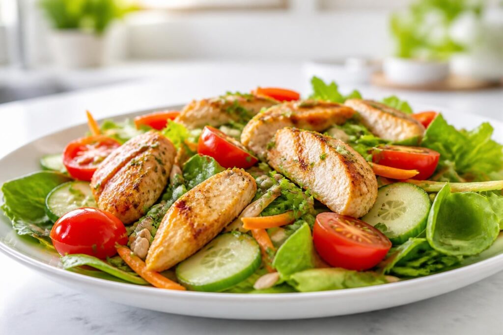 découvrez nos astuces pour préparer une salade au poulet légère et savoureuse, parfaite pour un repas simple et équilibré à tout moment.