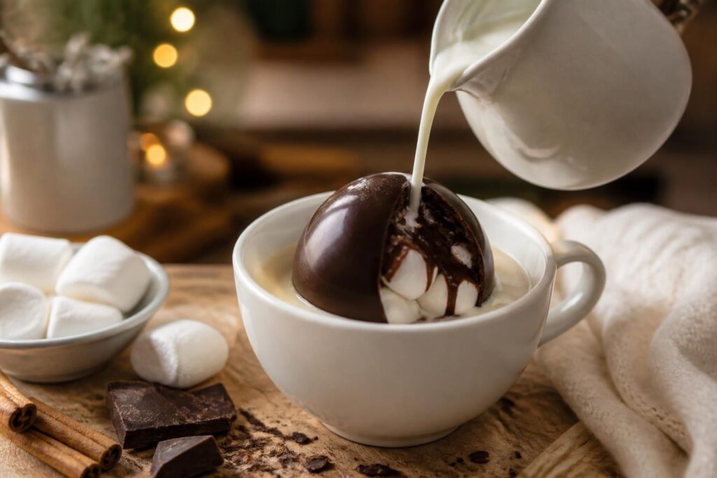 découvrez la bombe chocolat chaud, une astuce gourmande pour un dessert réconfortant et facile à réaliser en hiver. fondant et délicieux, il plaira à toute la famille.