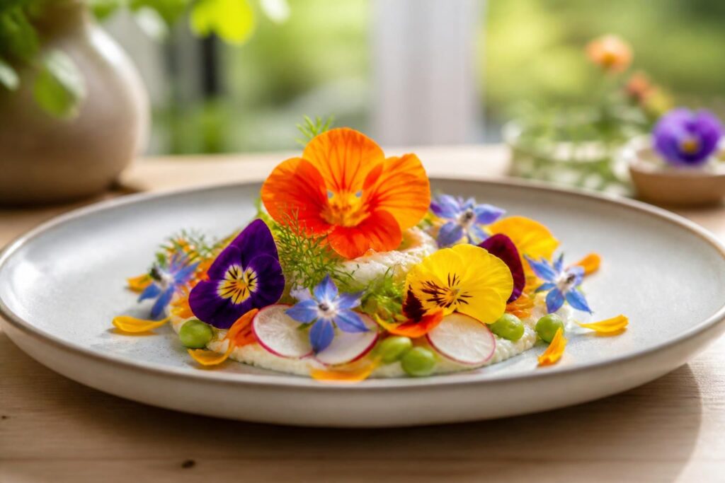 découvrez comment utiliser les fleurs comestibles pour apporter des couleurs naturelles et une touche d’originalité à vos plats, tout en sublimant leurs saveurs.