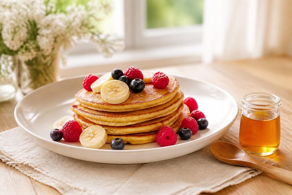 découvrez une recette gourmande de pancakes à la banane, saine et facile à préparer, idéale pour un petit-déjeuner équilibré et énergisant.