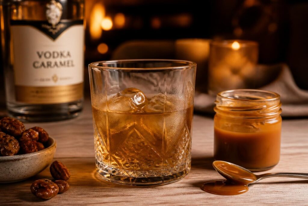 découvrez la recette gourmande de la vodka caramel, l'alliée parfaite pour réveiller et sublimer vos soirées entre amis avec une touche sucrée et originale.