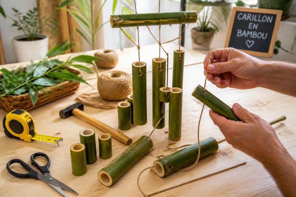 découvrez notre tutoriel simple et complet pour fabriquer un carillon en bambou facilement, idéal pour les débutants souhaitant créer une décoration naturelle et apaisante.