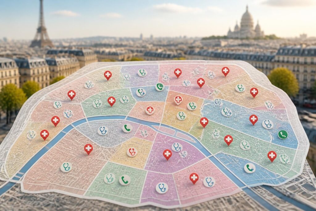 trouvez rapidement un médecin sos à paris par arrondissement. guide pratique pour contacter un docteur en urgence facilement et rapidement.