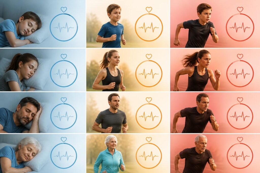 découvrez un tableau complet de la fréquence cardiaque idéale selon l'âge, adapté à l'effort, au sport et au repos pour optimiser votre santé et vos performances.
