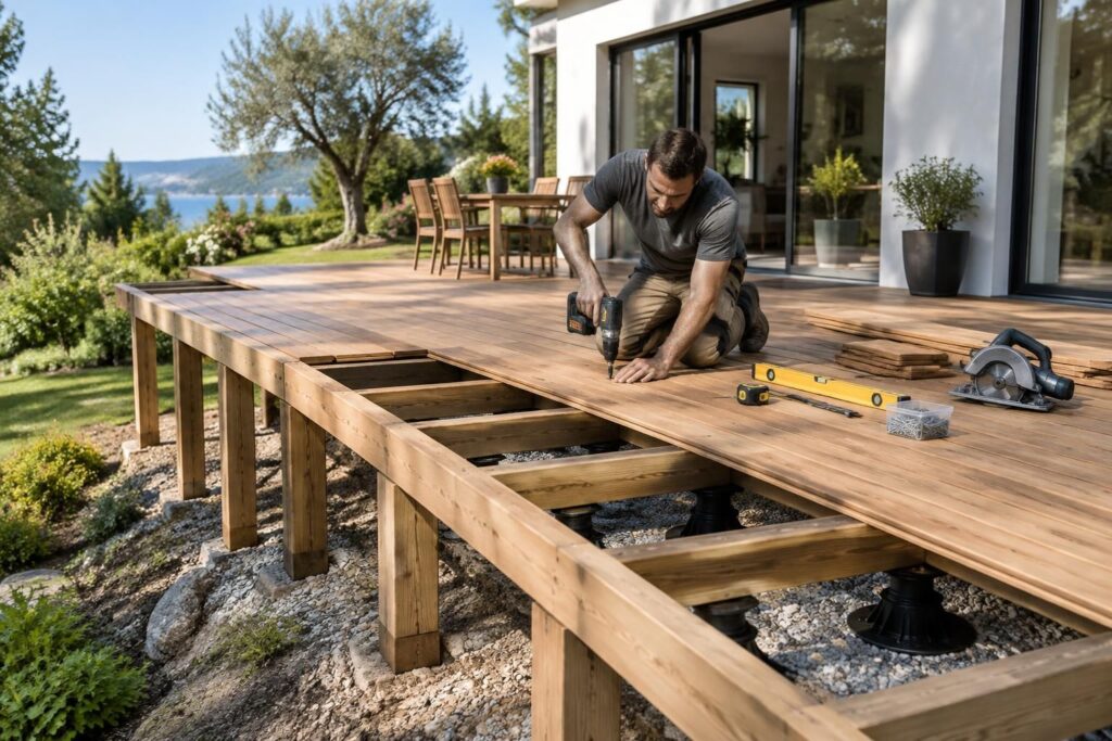 découvrez comment construire vous-même une terrasse en bois sur plots ou sur pilotis : étapes, méthodes et conseils pratiques pour un résultat solide et durable.