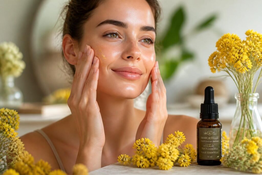 découvrez les bienfaits de l'huile essentielle d'immortelle pour le visage et ses utilisations beauté pour une peau éclatante, tonifiée et protégée.