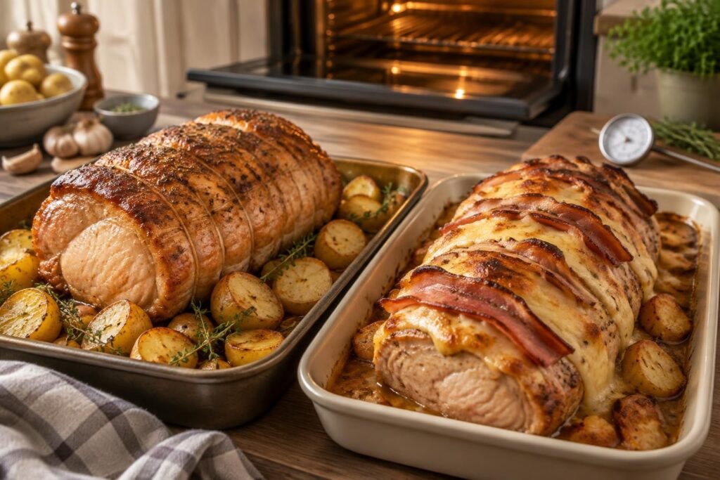 découvrez le temps de cuisson d’un rôti de porc de 1 kg au four, en version classique ou orloff, avec les températures et conseils pour une viande tendre.