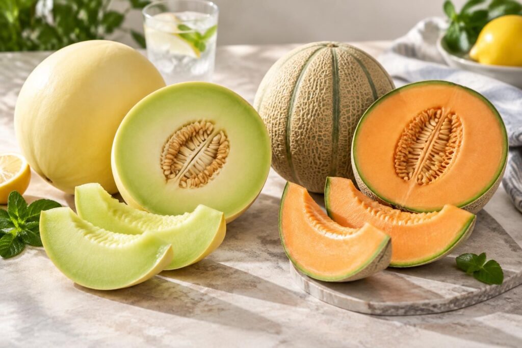 découvrez les bienfaits nutritionnels du honeydew melon et ses différences avec le cantaloupe : saveur, vitamines, teneur en eau et atouts santé.