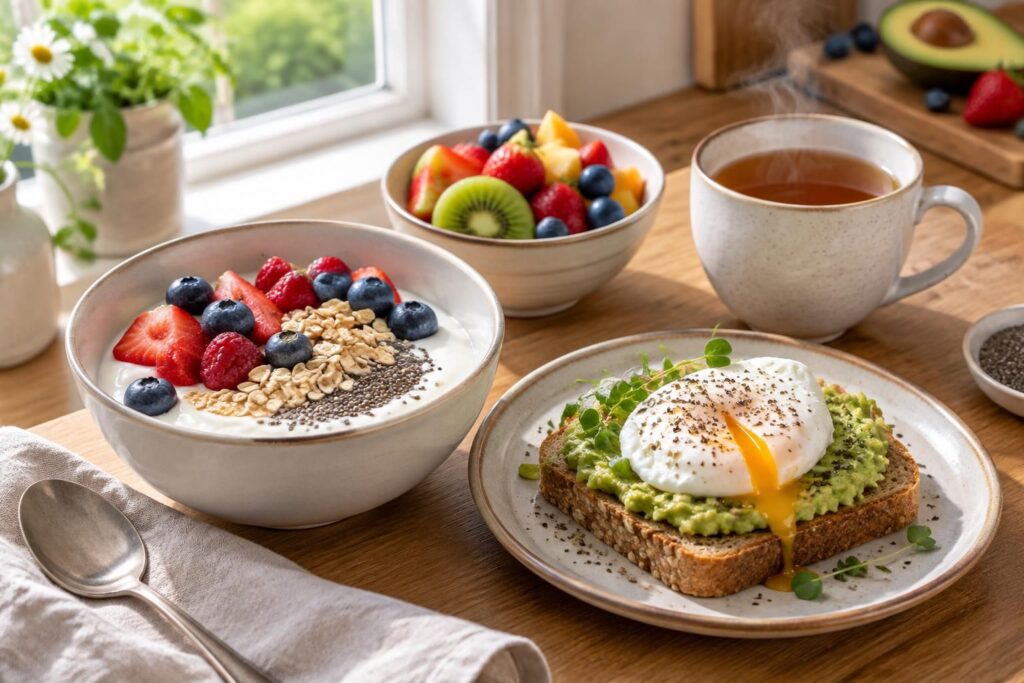 découvrez des recettes rapides de petit déjeuner et des conseils minceur pour favoriser la perte de graisse abdominale et commencer la journée du bon pied.