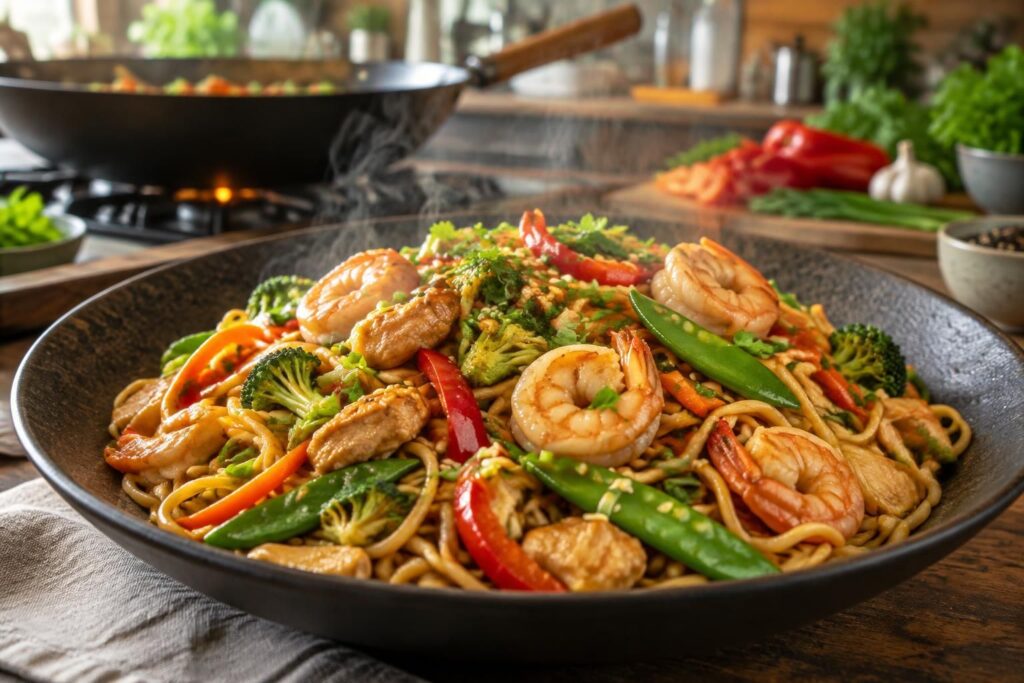 découvrez nos recettes de wok de nouilles : inspirations chinoises, poulet tendre, crevettes savoureuses et légumes croquants pour des repas faciles et gourmands.
